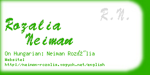 rozalia neiman business card